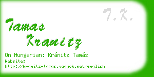 tamas kranitz business card